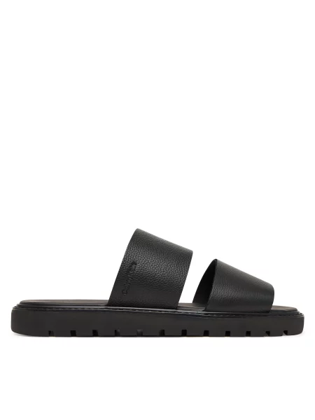 Calvin Klein Natikači Sq Molded Sandal Db Lth črna