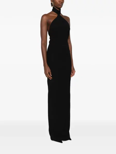 Μάξι φόρεμα The New Arrivals Ilkyaz Ozel με halter λαιμόκοψη μαύρο