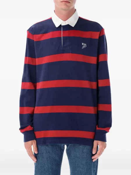 Polo Polo Ralph Lauren cu broderie cu dungi verde