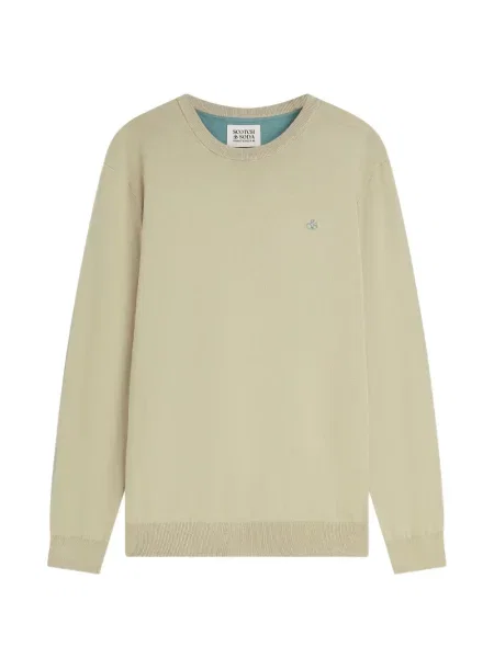 Pulover Scotch & Soda cu decolteu rotund cu autograf