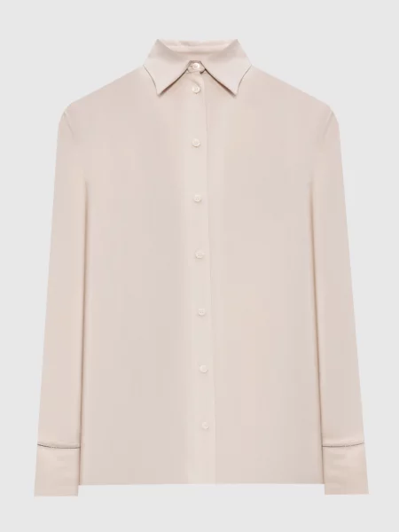 Блуза з вовною з ланцюжком моніль Peserico бежева