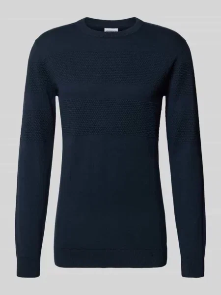 Sweter z dzianiny z prążkowanymi wykończeniami Lindbergh