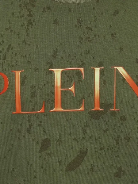 Pulover Philipp Plein zdrențuiți verde