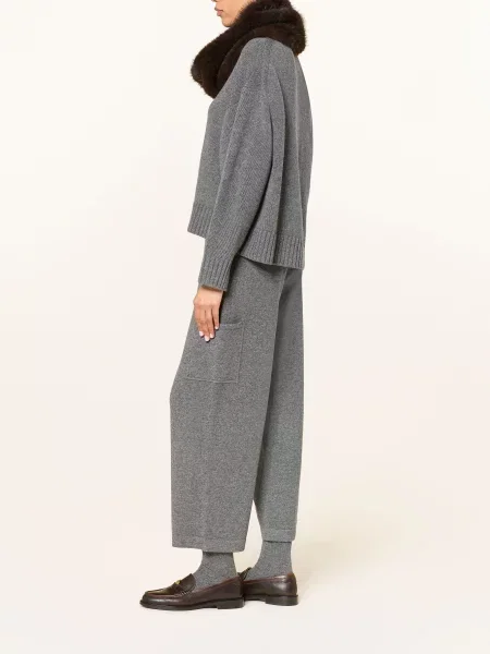 Pletené pletené culottes Luisa Cerano šedé