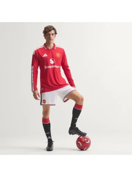 Koszulka podstawowa z długim rękawem Manchester United Authentic czerwona