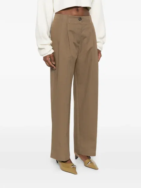 Pantaloni Toteme plisate maro