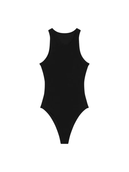 Koszulka Alaïa prążkowana czarna