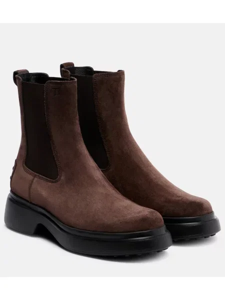 Botine chelsea Tod's din piele de căprioară maro