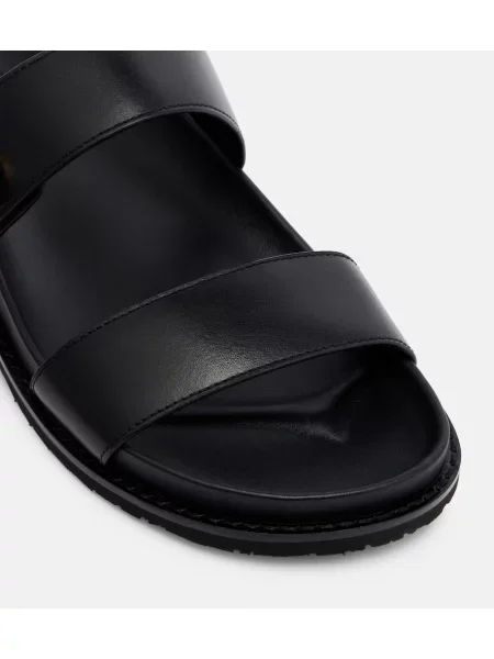 Klapki Tory Burch skórzane czarne