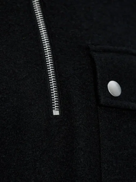 Hanorac Jil Sander de jumătate de fermoar negru