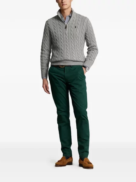 Șosete Polo Ralph Lauren cu broderie în carouri de flanelă verde