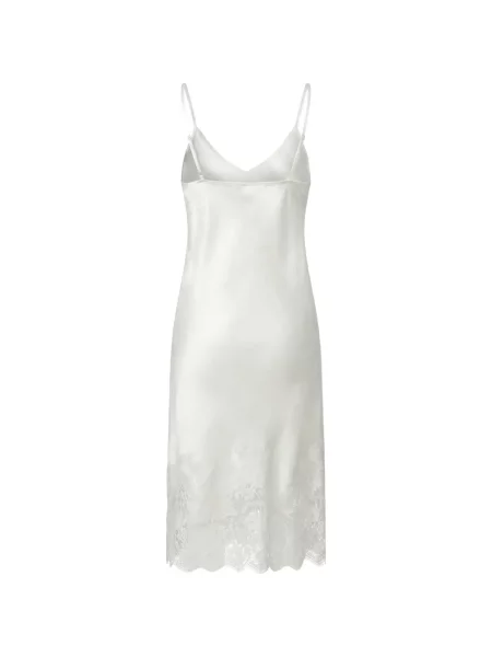 Rochie midi Almaz din satin alb