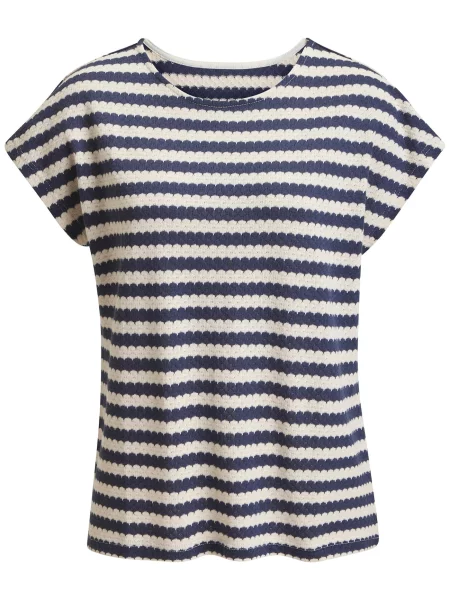 H.I.S Tricou bleumarin alb