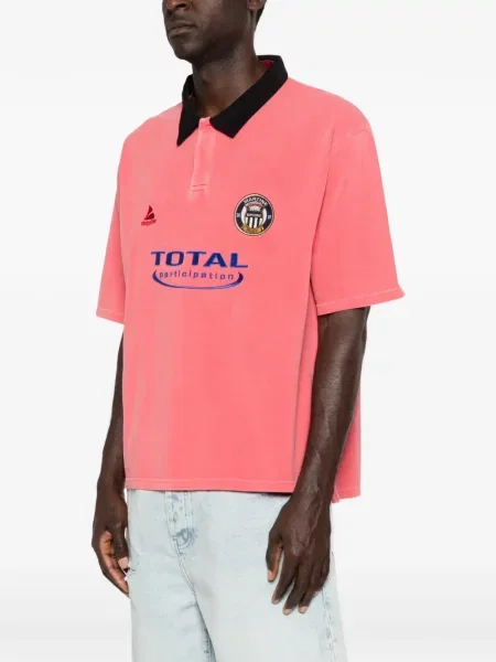 Поло тениска Martine Rose с автограф розово