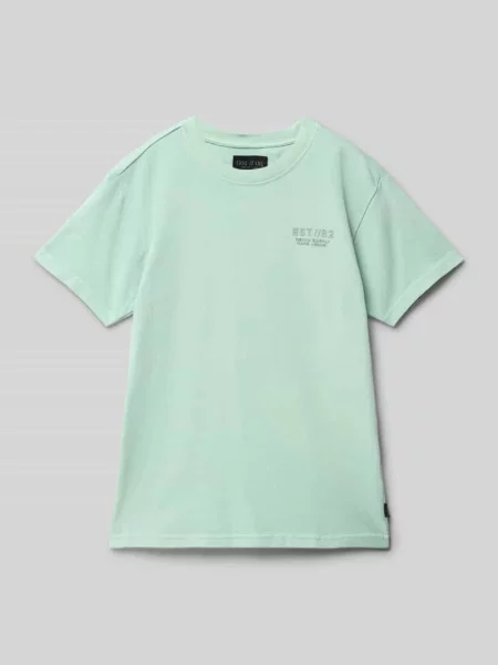 T-shirt z nadrukiem z logo Cars Jeans miętowa