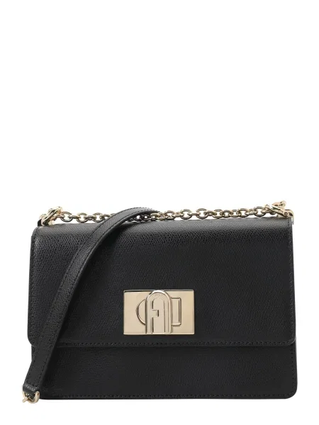Furla De piele geantă pe umăr MINI negru