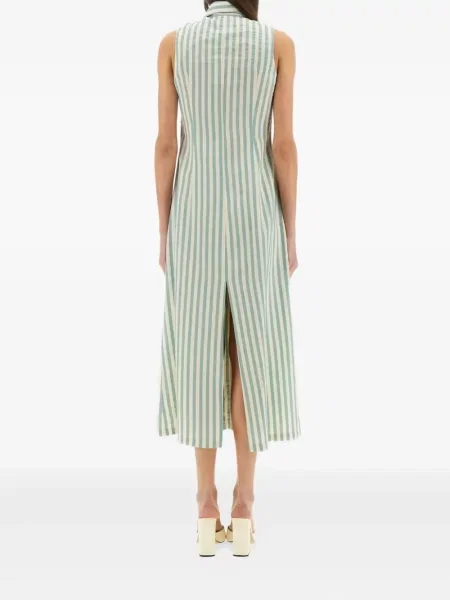 Rochie midi Alysi fără mâneci până la genunchi de costum verde