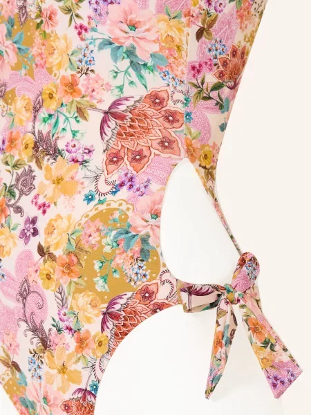 Watercult Plavky Pretty Boho S Výřezem růžová tmavě oranžová fialová