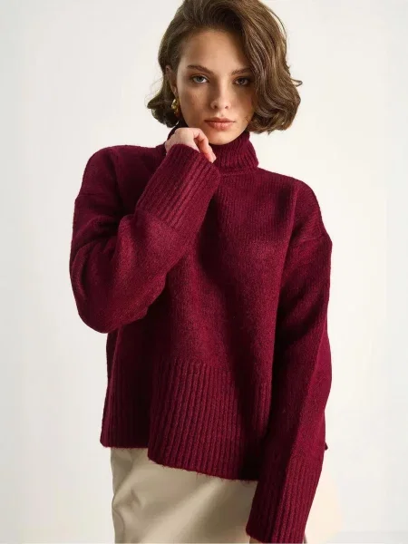 Bianco Lucci Pulover Pullover burgund