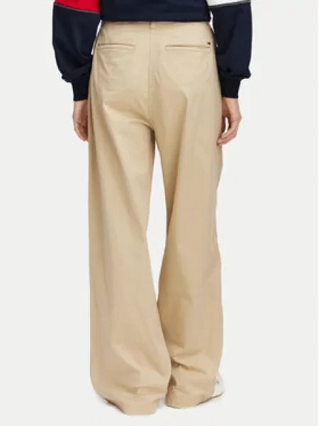 Tommy Jeans Medžiaginės kelnės smėlio