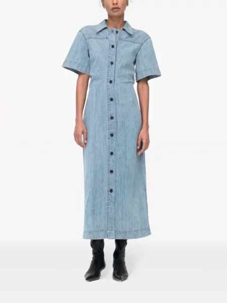Rochie tip cămașă Another Tomorrow albastru