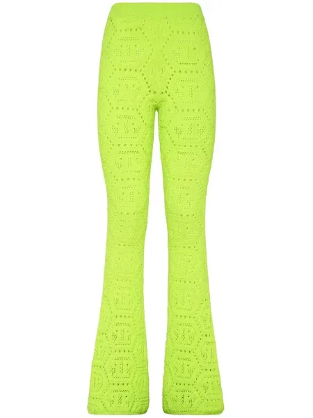 Pantaloni Philipp Plein tricotate galben