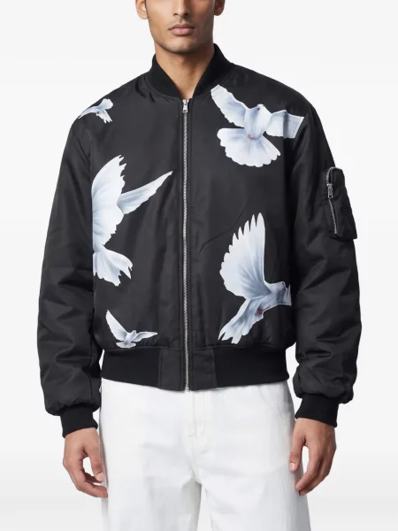 Bomber bunda 3paradis s potiskem černá