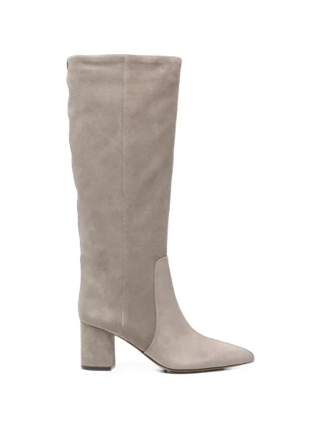 Botine Twinset din piele de căprioară gri