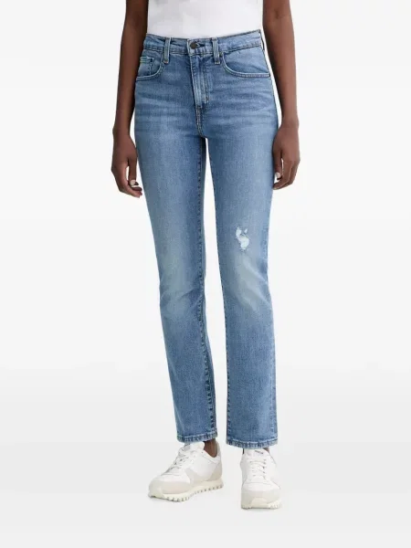 Gulerat pantaloni Levi's® evazate zdrențuiți albastru