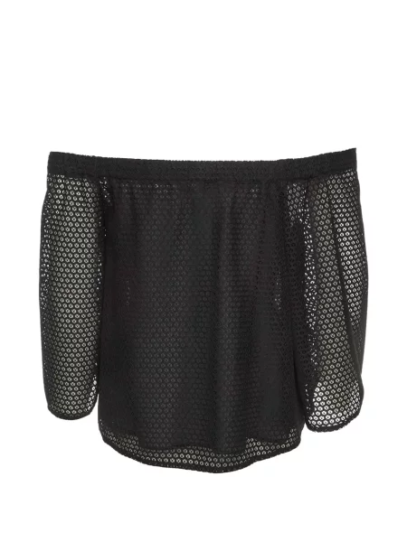 Top Maje cu umerii deschiși negru