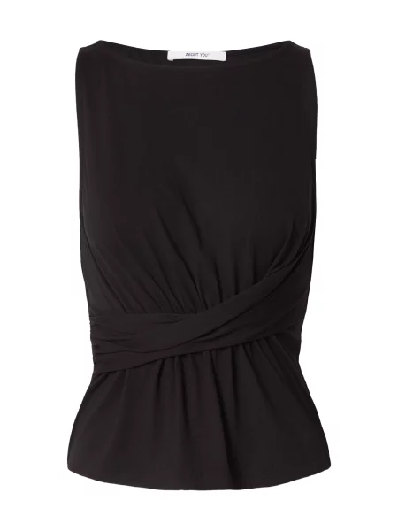 ABOUT YOU Top Pearl' negru