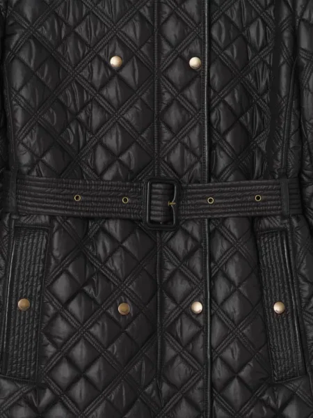 Matlasat palton Burberry negru