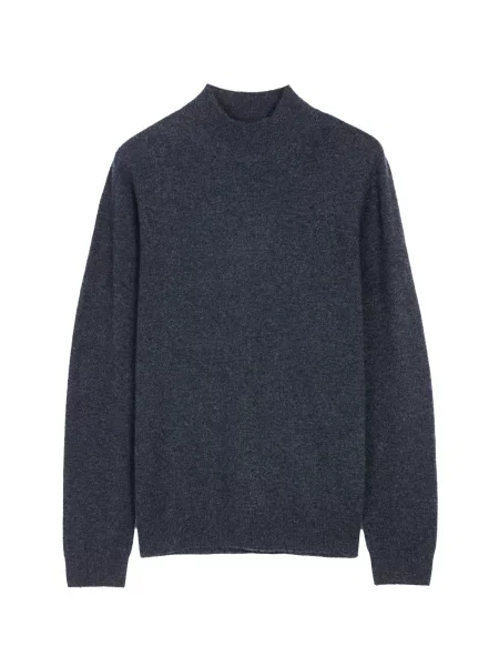 GOBI Cashmere Pulover Women's Essential Cashmere Mock Neck Sweater metalic gri