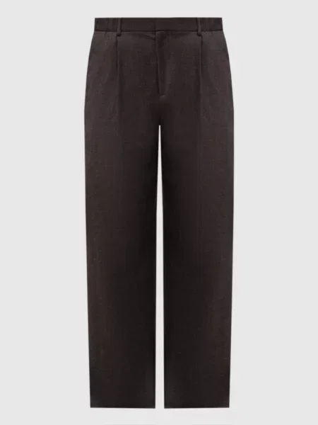 Штани з вовни Agnona коричневі