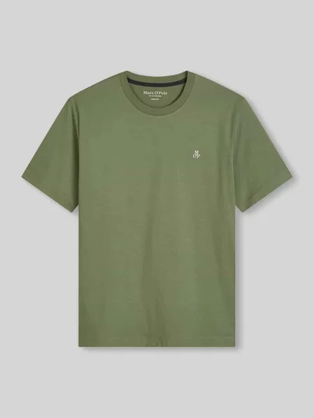 T-shirt o kroju regular fit z czystej bawełny Marc O'polo zielona