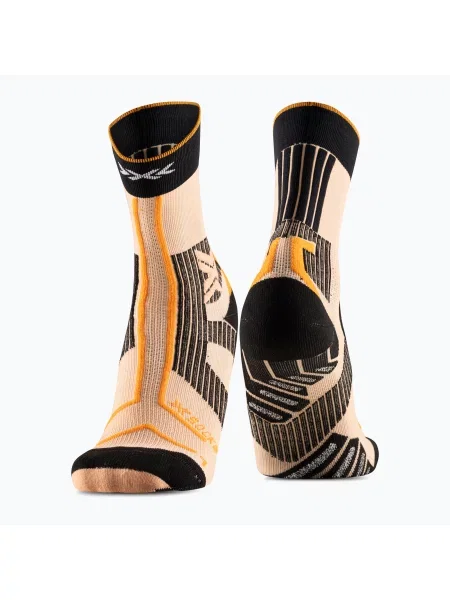 Шкарпетки X-Socks Trailrun Terraskin Expert Crew fresh peach/x black/blazing orange чорні