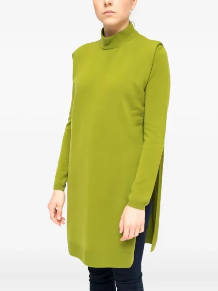 Pulover La Rose fără mâneci verde