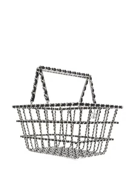 Velká shopper kabelka Chanel Pre-owned stříbrná