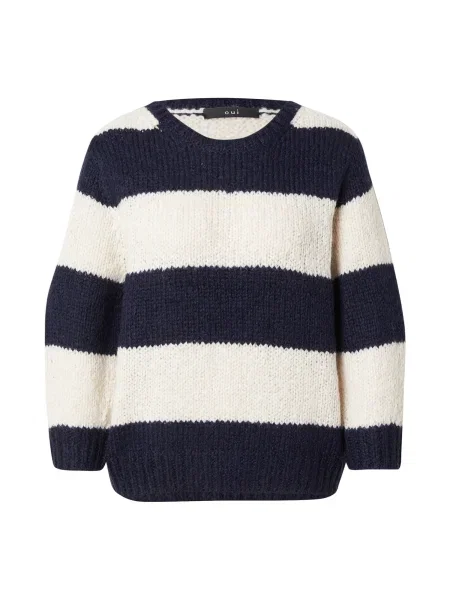 OUI Pulover Esmy albastru închis / perlat alb