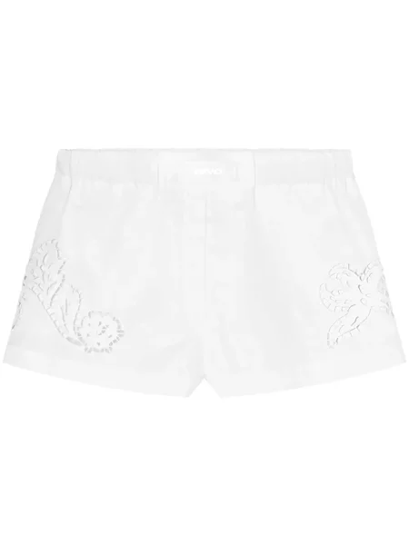 Pantaloni scurți Versace cu broderie alb