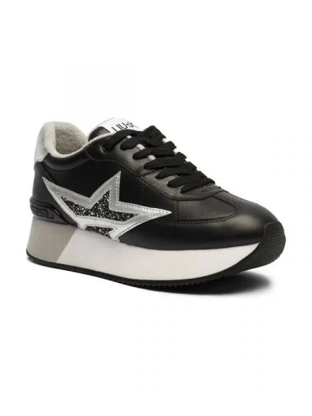 Liu Jo Sneakers tornacipő DREAMY bőr hozzáadásával fekete