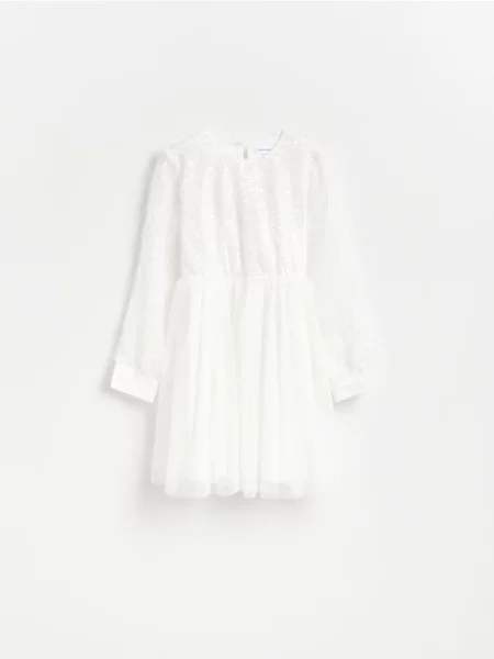 Reserved Rochie cu detaliu crem