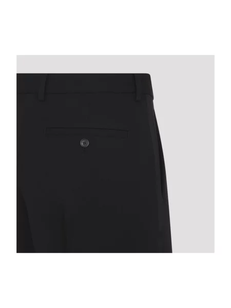 Lniane spodnie Balenciaga czarne