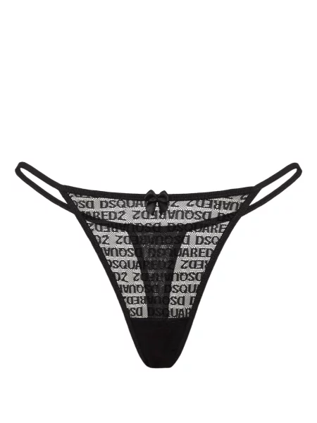 Chiloți tanga Dsquared2 negru