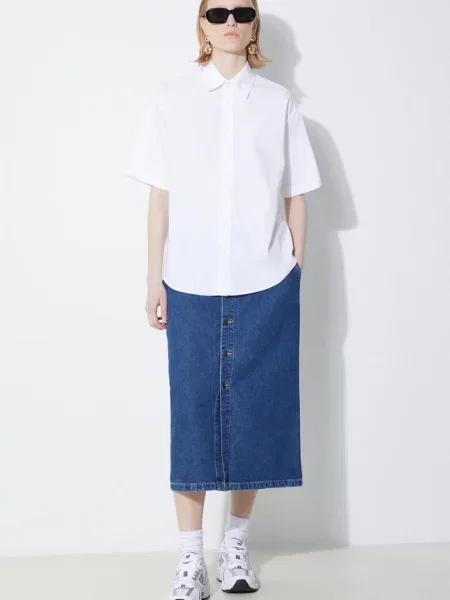 Carhartt WIP camasa din Jaxon femei cu guler clasic relaxed alb