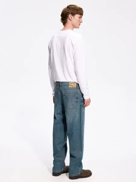 Reserved Вільні джинси з ефектом прання indigo jeans 