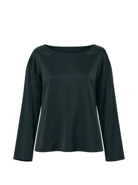 Lung bluză Emporio Armani din satin verde