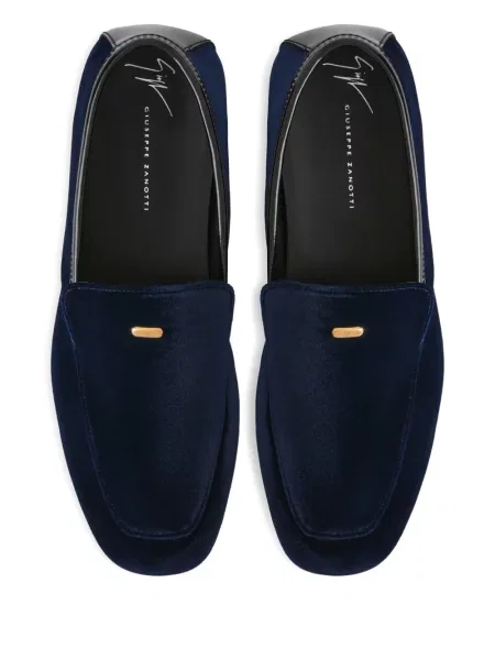 Pantofi loafer Giuseppe Zanotti de catifea albastru