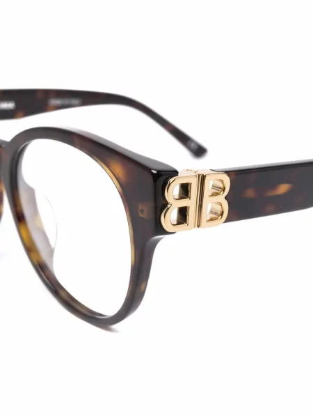 Ochelari de soare rotunzi Balenciaga Eyewear cu autograf maro