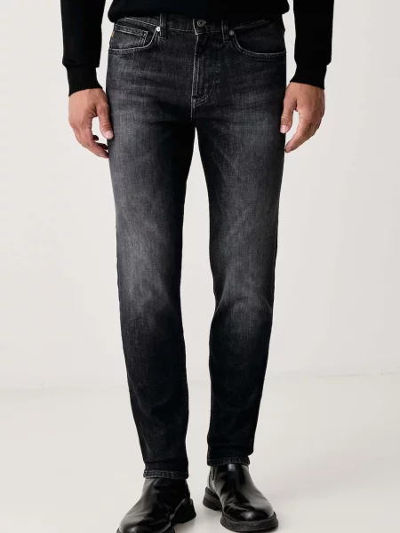 BOSS Orange blugi slim tapered pentru bărbați ONYX gri